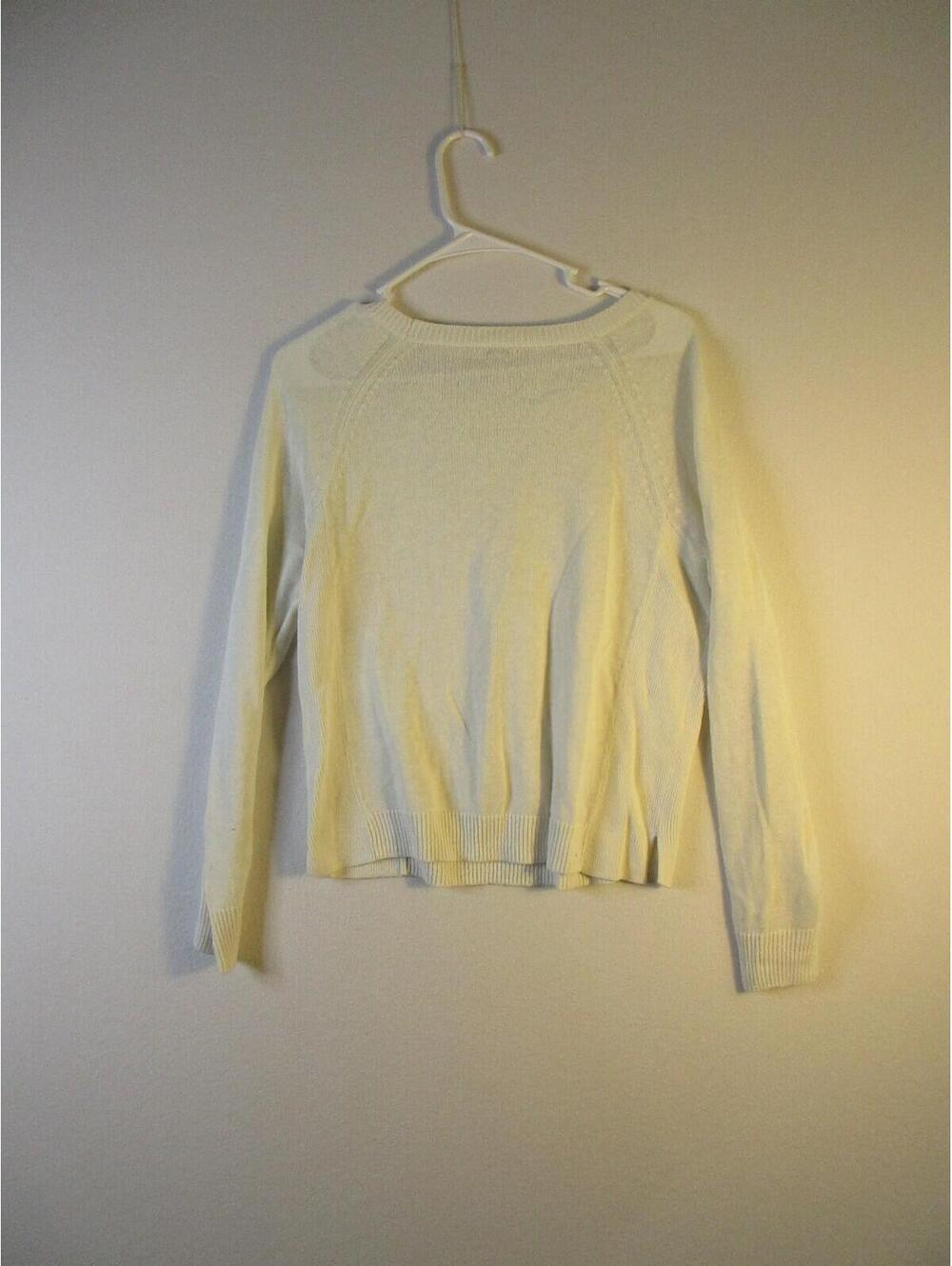 J. Crew Womens Pullover Rib Knit Sweater Long Sleeve Crew Neck Size S White - Picture 5 of 5